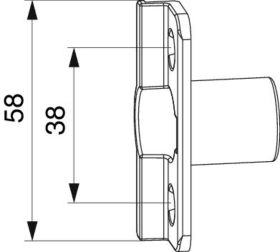 Maco  Anpressverschluss verdeckt einbohrbar AS/DTuni Eurofalz R0 Rahmenteil 12L FT18 9V silber  354090