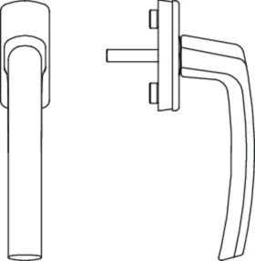 FENSTERGRIFF HARMONY 40 MM STIFT TITAN 53961