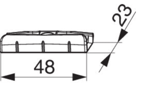 Maco  Schließteil FT24 13V Schrägverschraubung - 1 mm Anpressdruck Silber  359297