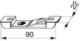 Maco  Hebeschließteil für Rundbogen- und Schrägfenster für 4 mm Falzluft 13 Versatz Silber  209364