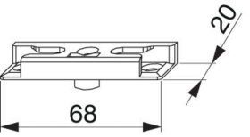 Maco  Schließteil i.S. mit Positionszapfen 12x3 mm Eurofalz 20 mm Schrägverschraubung Silber  96692