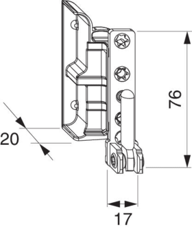 Maco  Ecklager DT130 4L 18Ü links verkehrsweiß RAL 9016  207911