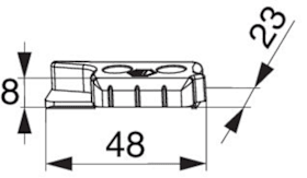 Maco  Hebeteil MM für PVC rechts Silber  362179