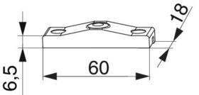 Maco  Hebeschließteil für Rundbogen- und Schrägfenster für PVC Silber  25854