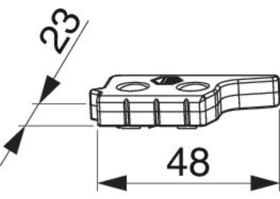Maco  Hebeteil MM mit Positionszapfen 12x3 mm FT24 13V Schrägverschraubung rechts Silber  363992