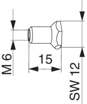 Maco  Zapfensechskantmutter M6 SW12  37884