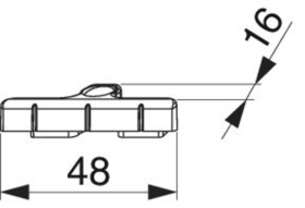 Maco  Schließteil für Euronut 7/8/4 Schrägverschraubung Silber  34522