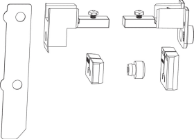 Maco  Zubehör RC2 für HS Getriebe für obere Führungschiene mit Blende und universal nieder Silber DM37,5  103098