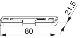 Maco  Kippschließteil i.S. waagrecht für PVC rechts Silber  362239