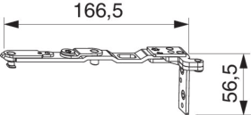 Maco  Drehbandarm mit Lager TV Holz 13V FT24 FFB 401-1.300 rechts silber  54922