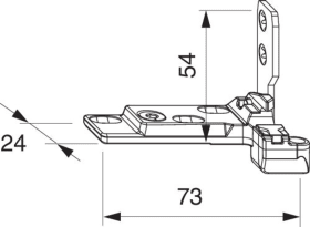 Maco  Ecklager TV Holz FT24 12L 13V links silber  55292