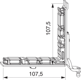 Maco  MM Falzecklagerband TV Unterlage montiert rechts 12L-13V silber  58131