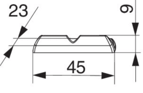 Maco  Rastplattengarnitur SKB-SE/Z für PVC B=23mm Silber  455700