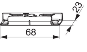 Maco  Schließteil i.S. o.Verstärkungsringe FT24 13V Schrägverschraubung Silber  364952