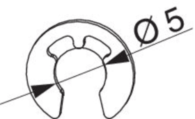 Maco  Sicherungsscheibe für Welle 5 mm, DIN 6799 Blank  41823