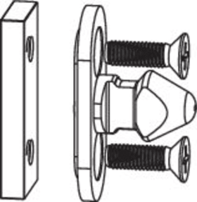 Maco  Verriegelungsbolzen HS Holz Schema C und L Breite=18/11,8 Höhe=11 gesamt Höhe=21 silber  103099