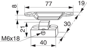 Maco  Mittelverschluss HS senkrecht verstellbar Silber  44652