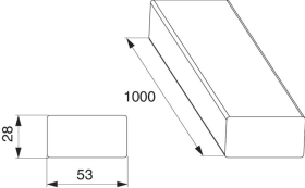 Maco  Einschubprofil HS-ST in PS Kammer innen für Grundkörper 240 L=1.000mm blank  367871