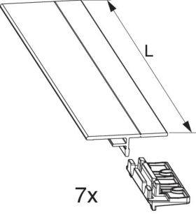 Maco  Packung Trittabdeckung HS-ST in Alu Fixflügel mit Halterung 180 L=2.500 silber EV1  104669