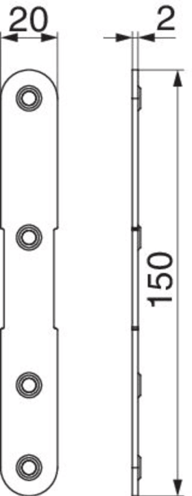 Maco  Unterlage für Plattenkloben Abstand 15 mm stapelbar Schwarz  40436