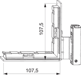 Maco  MM Falzecklagerband DT130 mit ÜV Unterlage montiert links 12L/18Ü-11V silber  201017