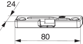 Maco  Schließteil für PAS Holz FT24 12L 13V rechts Silber  366505