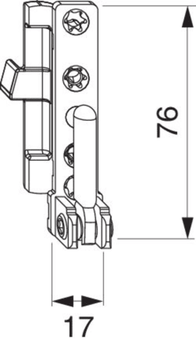 Maco  Ecklager DT130 4L 15Ü rechts silber  55492