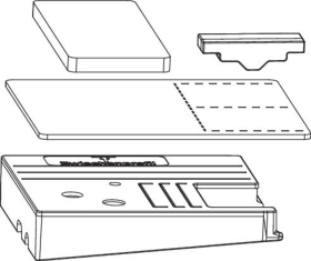 Maco  Packung Dichtungsplatte für Zwischenprofil 99 mm mit Entwässerung Silber links  104683