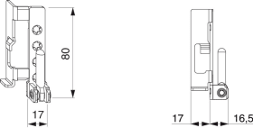 Maco  Ecklager AS für Falzecklagerband AS mit ÜV 12L 20Ü rechts silber  54692