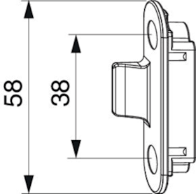 Maco  Anpressverschluss verdeckt TV Holz/PVC Flügelteil 12L 9/13V silber  94090