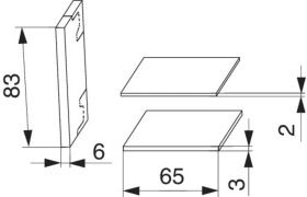 Maco  Mittel- u. Anschlagdichtungsplatte für Dichtungsschiene ALU universell verwendbar Schema A Schwarz l  103239