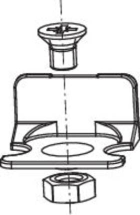 Maco  Scherenfixierung für Zweitöffner EH Silber  105316