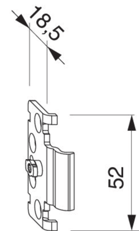 Maco  Scherenlager TV für Rundbogen FT 20 12L-13V silber  55354