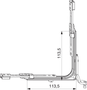 Maco  MM Falzecklagerband mit Eckumlenkung TV links 12L-13V silber  206165