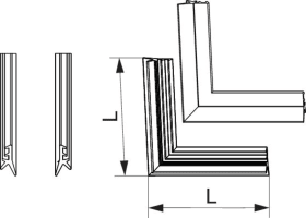 Maco  Beutel Flügeldichtung HS Getriebeseite und unten Variante A 3,5m x3,5m Schwarz  465223