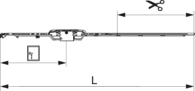 Maco  MM Getriebe fix DR DM -6 660 ohne Zapfen GM 190 FFH 455-660 silber  218240