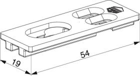 Maco  Formteil für Reedkontakt MVF (PVC) Weiß  370522