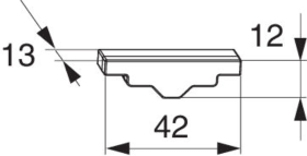 Maco  Fiber-Therm Dichtungsstück für fixen Flügel FT= B=mm Schwarz  455154