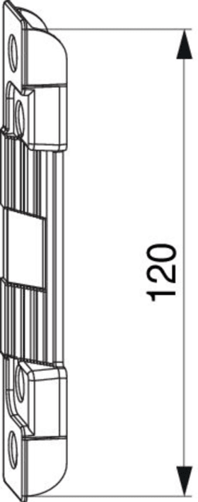 Maco  Drehbandsicherung Rahmenteil Falzluft 4 mm 9V silber  368014