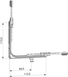 Maco  MM Eckumlenkung waagrecht für Bodenschwelle für variable Getriebe verlängerbar mit i.S. 14L FFB 260-  217994