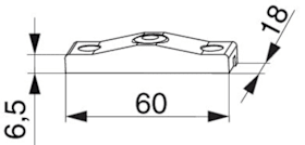 Maco  Hebeschließteil für Rundbogen- und Schrägfenster für PVC Silber  59442