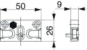 Maco  Schließteil i.S. für PVC Silber  96688