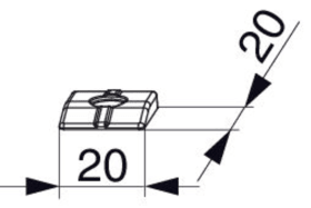 Maco  Auflauf für Bodenschwelle 4L Flügelteil Grau F1  369791