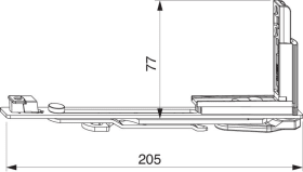 Maco  MM Falzecklagerband Invisible Holz Unterlage montiert rechts FT18 12L-9V silber  212663