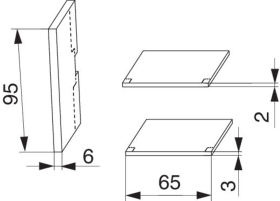 Maco  Mittel- u. Anschlagdichtungsplatte für Dichtungsleiste Holz universell verwendbar Schema A Schwarz l  103583