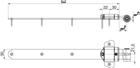 Maco  Langband MMV seitliche Regulierung ohne Anschraublasche mit Kröpfung 19 AT=37-45 schwarz-S  100018