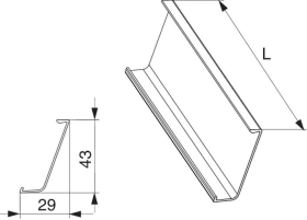 Maco  Abdeckschiene für zweiteilige Schere SKB-S/SE Upgrade L=1.700mm dunkelbraun RAL 8077  366589