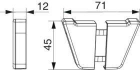 Maco  Abdeckkappe für Abdeckschiene Gleitschere SKB-S/SE seitlich (links+rechts) Dunkelbraun RAL8022  366595