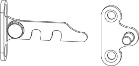 Maco  Lüftungssteller für 2-flg. Fenster links verkehrsweiß RAL 9016  10132