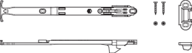 Maco  Komfortladenhalter für Faltladen mit Schrauben und Dübel schwarz-S  101321
